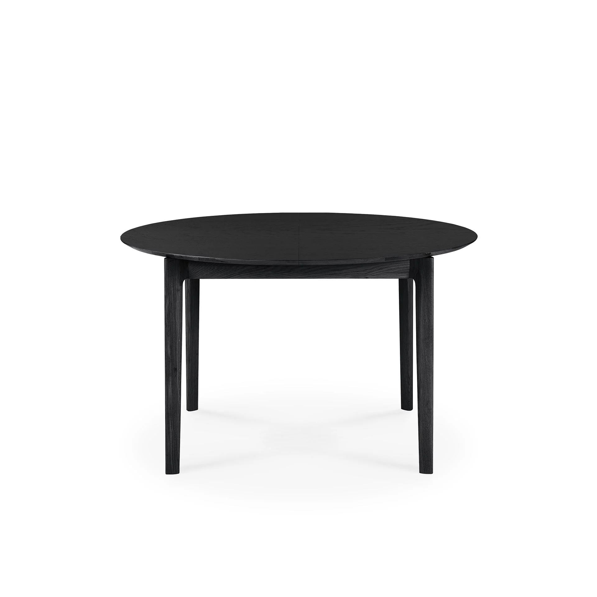 Timeless Solid Oak Round Extendable Dining Table with Internal Leaf for Compact Dining Rooms