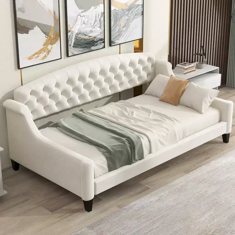Whisen 80.7''L x 45.6''W Modern Luxury Tufted Button Daybed
