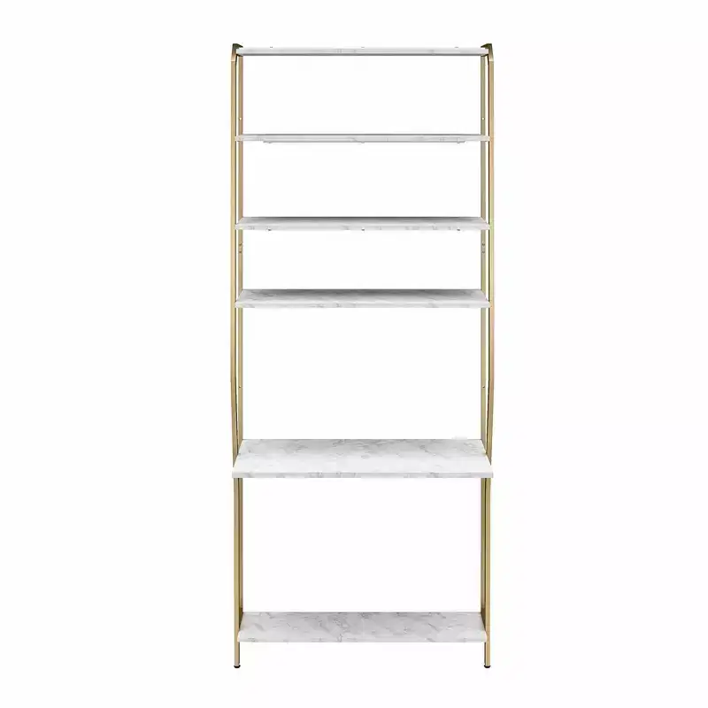 Gwyneth Closet - Vanity, White Faux Marble and Golden Bronze