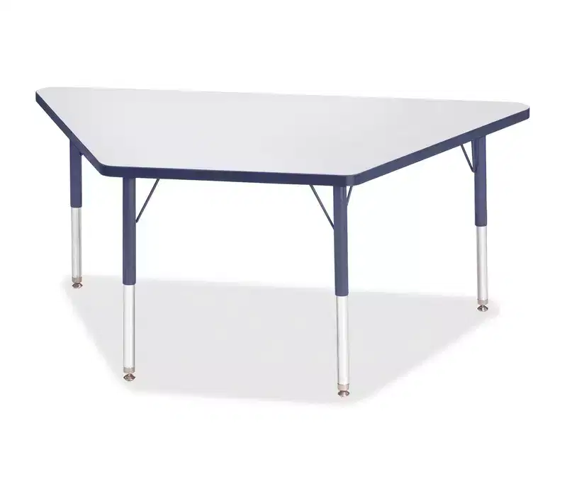 Jonti-Craft Berries Elementary Height Prism Edge Trapezoid Table 30 x 60 in Blue