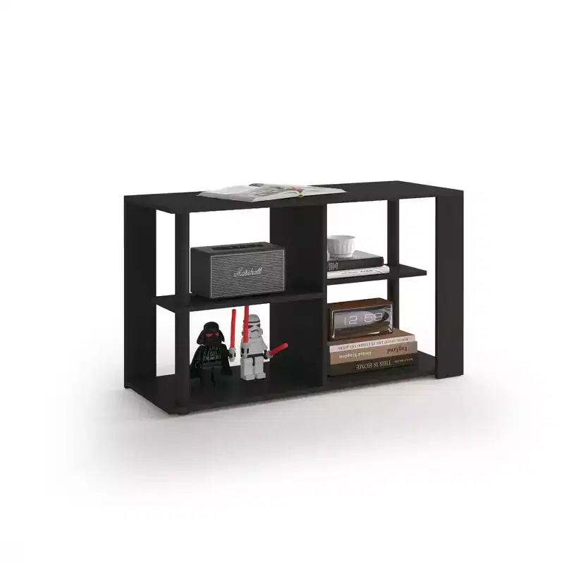 3-Tier Coffee Table with Open Shelves, Compact End Side Table for Living Room & Bedroom