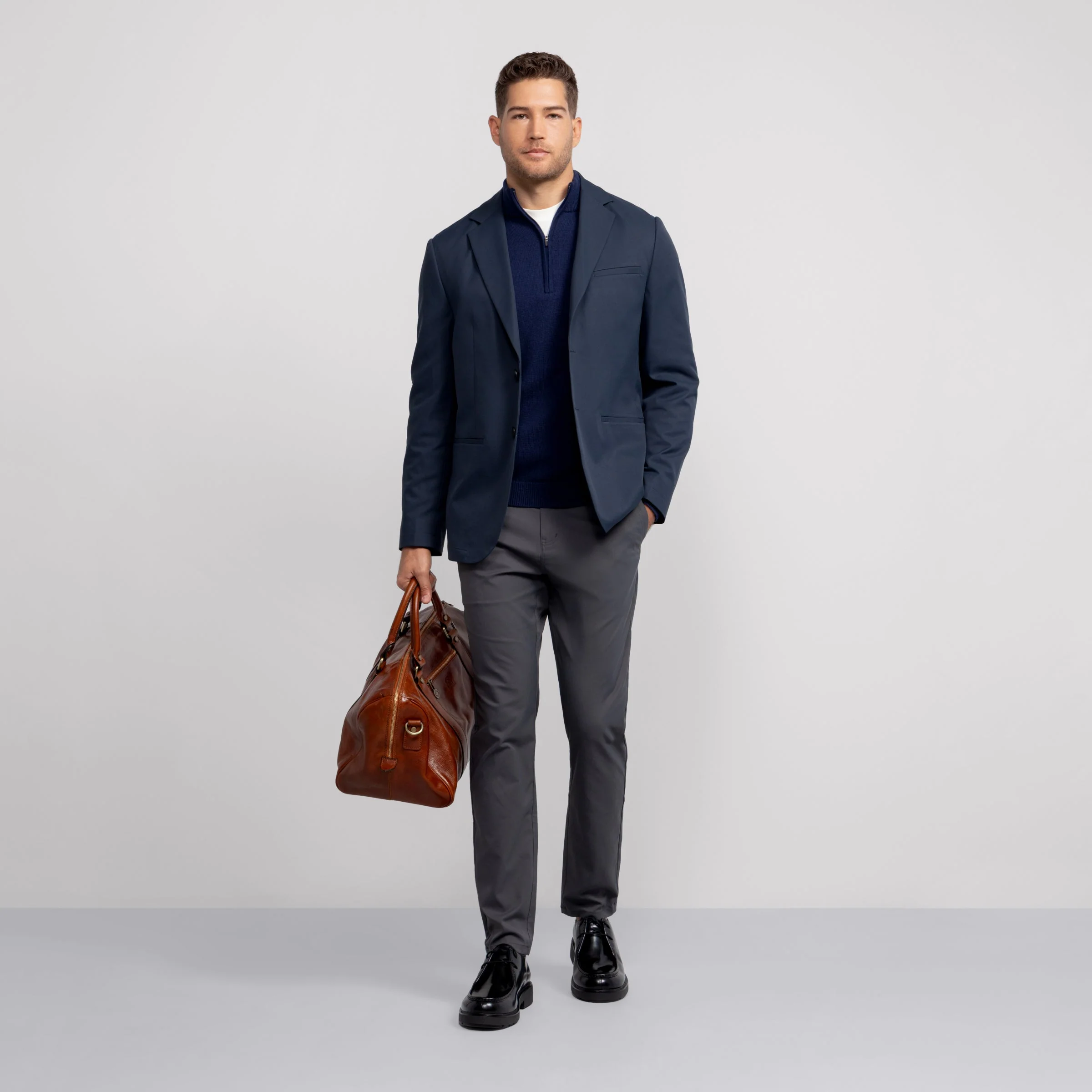 Quarter-Zip Sweater - Navy