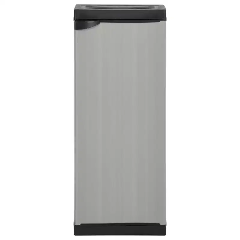 Compact Outdoor Storage Cabinet – PVC & PP, 1 Shelf, Lockable, Gray & Black, 13.8