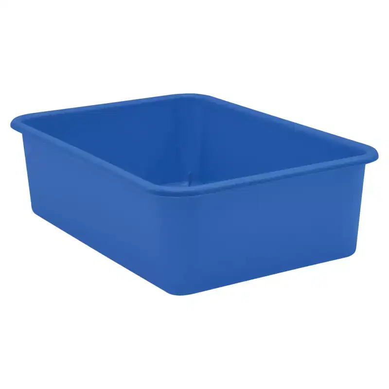 Blue Large Plastic Storage Bin Pack of 6