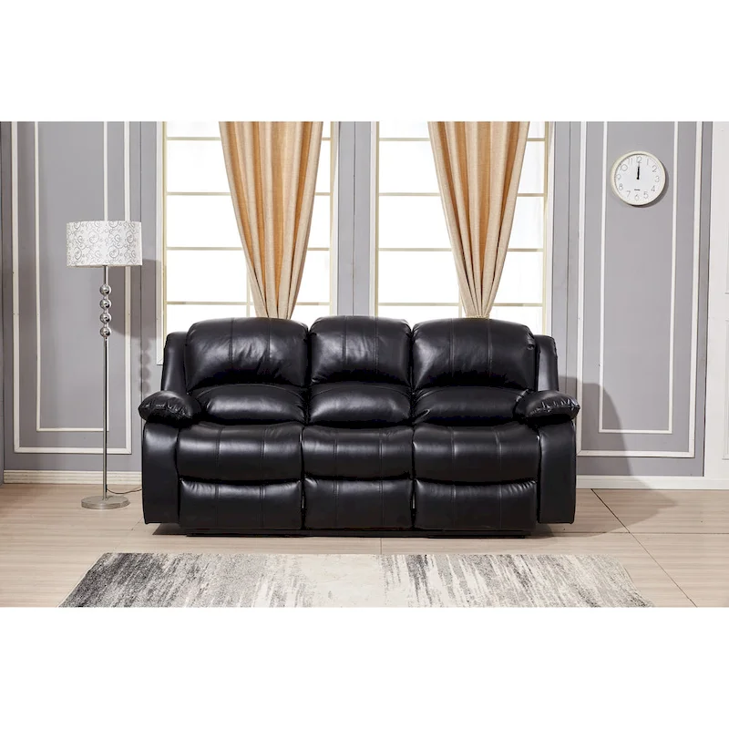 Betsy Furniture 2 Piece Bonded Leather Power Reclining Living Room Set, Sofa and Loveseat