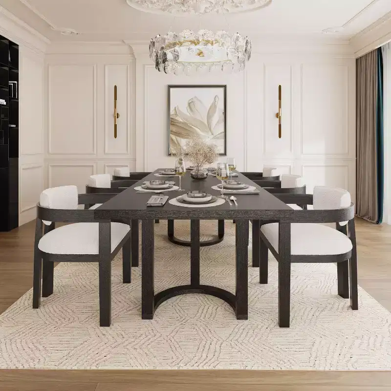 Christopher Knight Home Arkenis 7 Piece Rubberwood Upholstered Dining Set