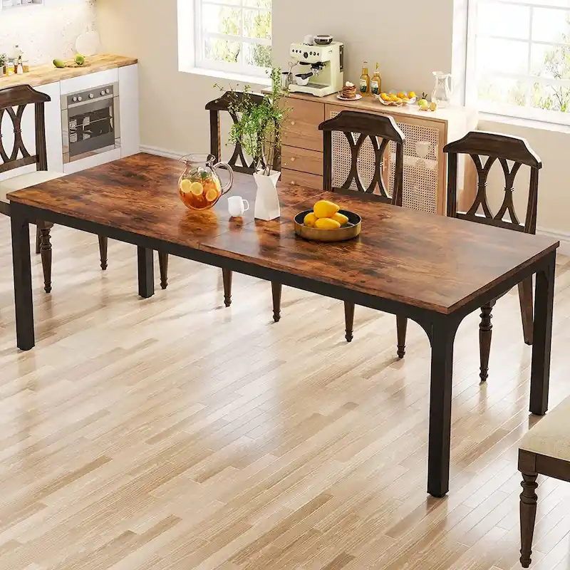 78-Inch Rectangular Dining Table for 6-8 People