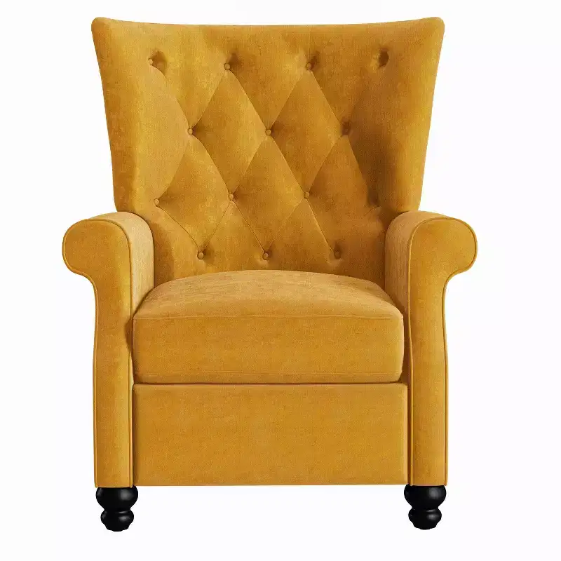 Pia Push Back Press-Back Recliner Mustard Gold - ProLounger