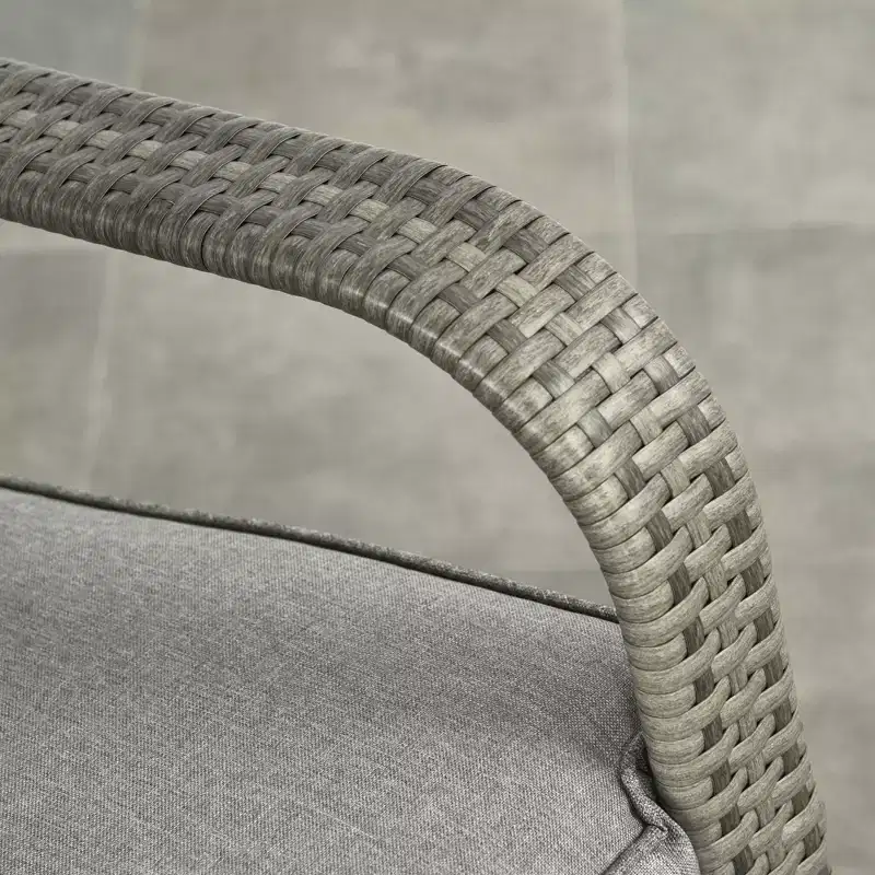 PE Rattan Rocking Recliner with Footrest