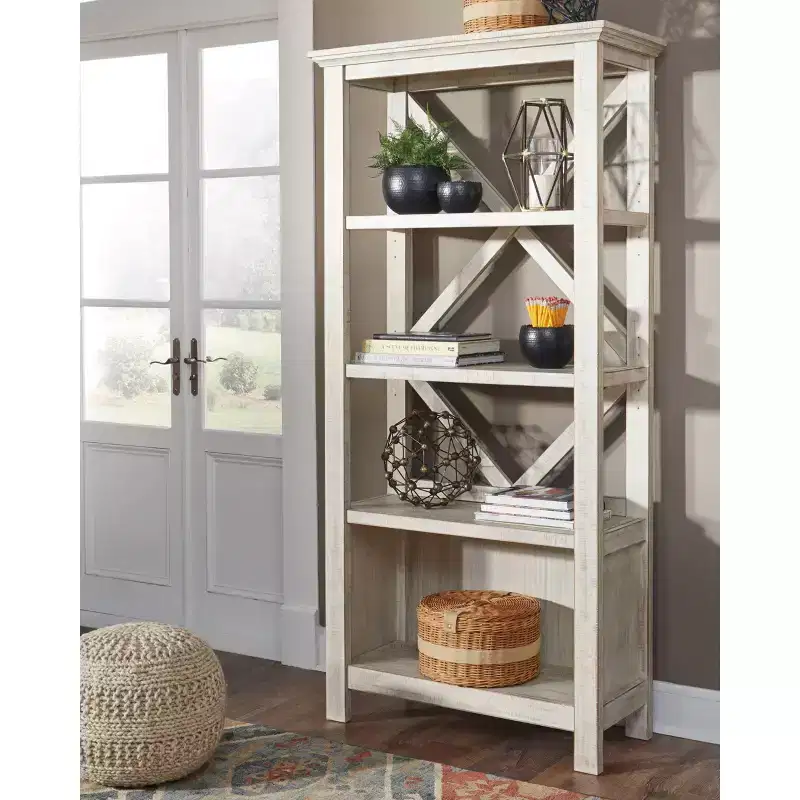 75" Bookcase Beige