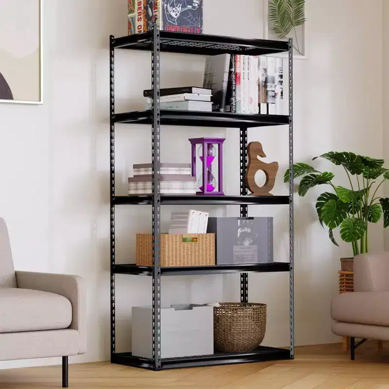 Atlas Shelving 5-Tier 36"x18"x72" Steel Boltless Shelving Load 4000lbs with Wire Deck Dark Gray