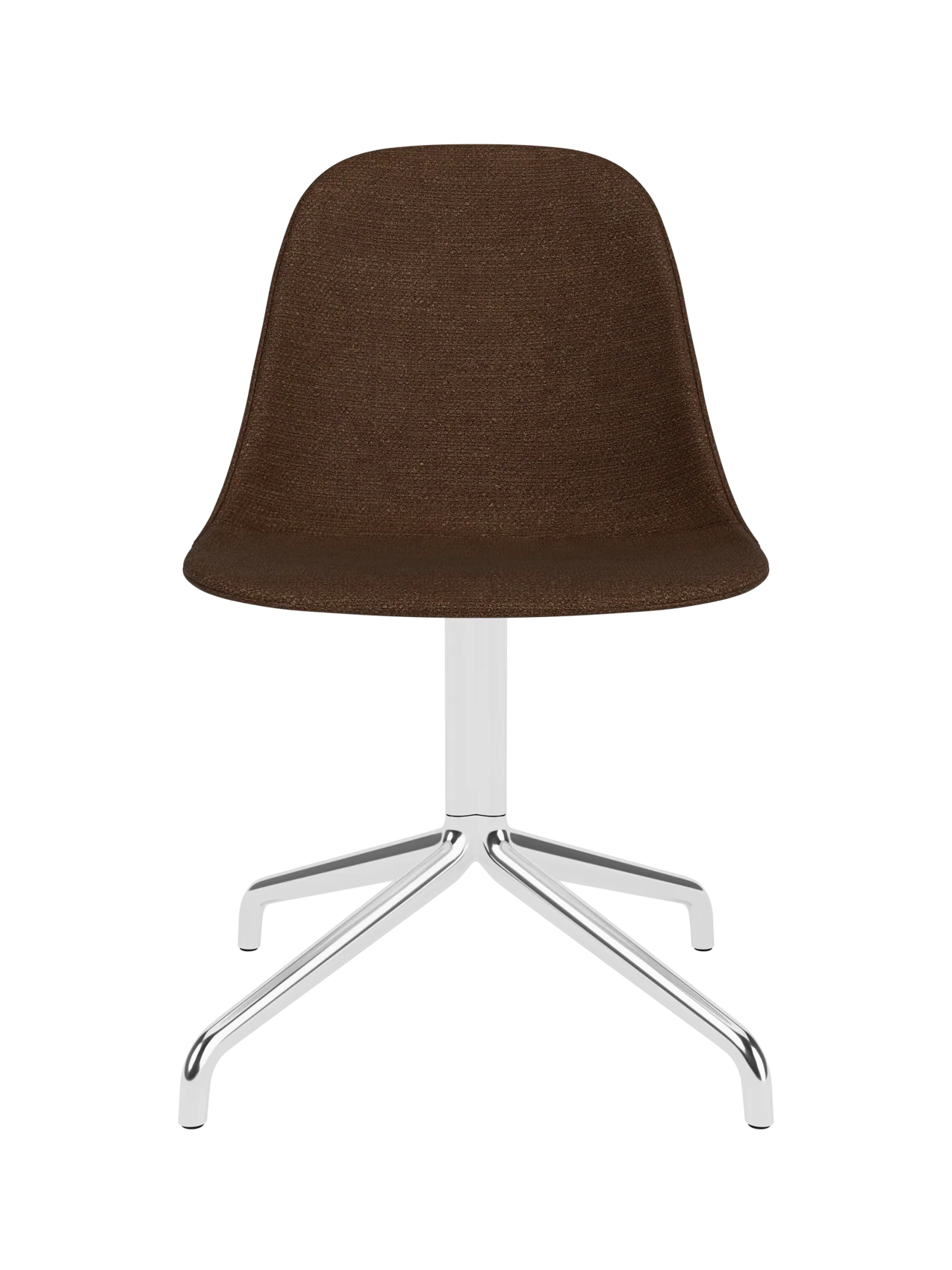 Swivel Side Dining Chair, Polished Aluminium Star Base ¨C 25mm Foam