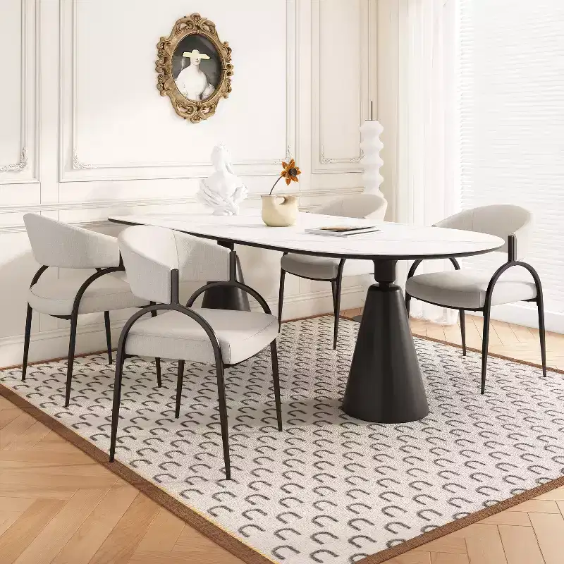 Christopher Knight Home Silas Upholstered Armrest Dining Chairs with Metal Legs (Set of 4)