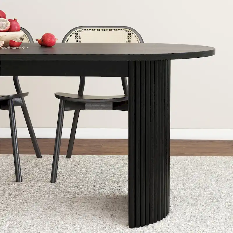 Solid Wood Oval Dining Table