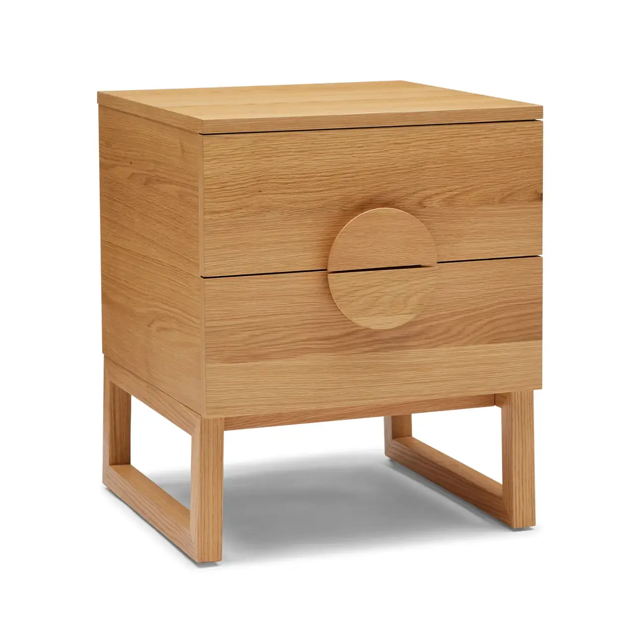 Modern Natural Oak Bedside Table for Bedroom