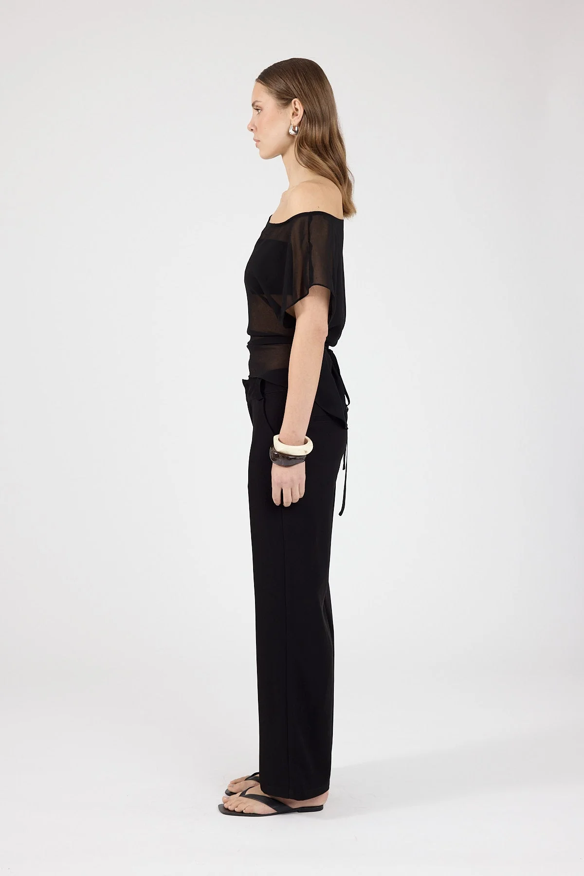 Petite Low Rise Recycled Pant Black