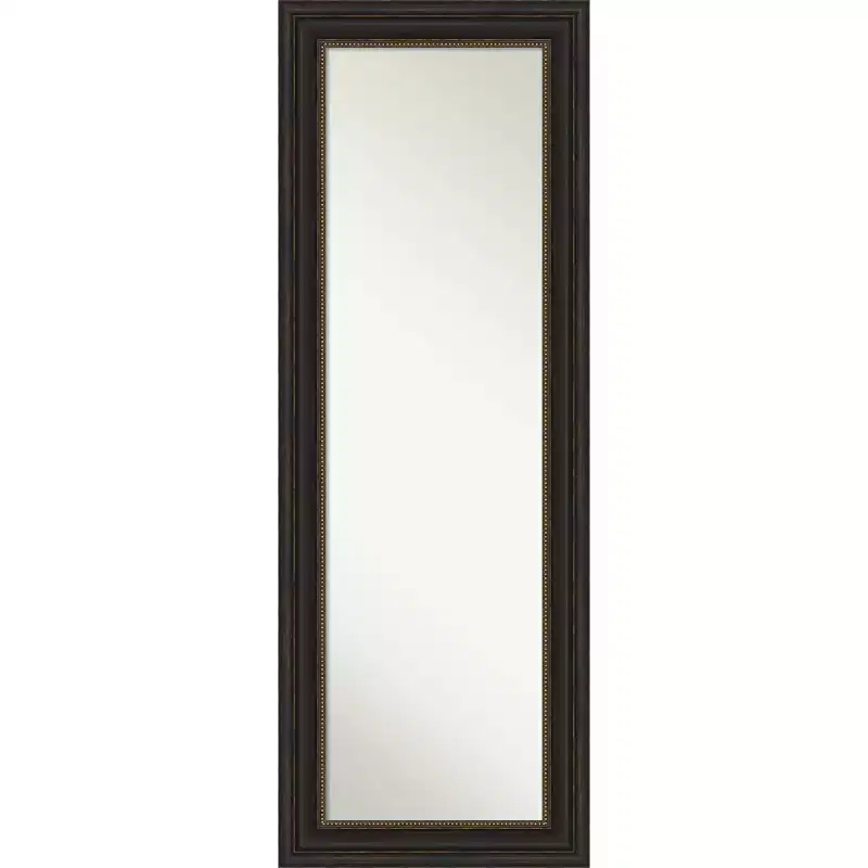 19 x 53 Non-Beveled Accent Bronze Full Length on The Door Mirror - Amanti Art: Polystyrene Frame, Includes Mounting Hardware