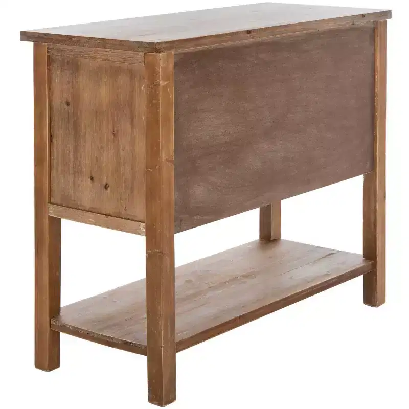 9-Drawer Apothecary Accent Table, Natural Oak