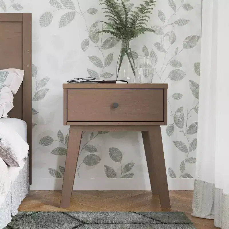 Child Craft SOHO 1 Drawer Nightstand for Nursery or Bedroom, Large Storage Drawer, Made of Sturdy Pinewood, Non-Toxic, Baby Safe Finish
