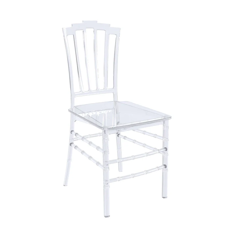 Modern Acrylic Dining Side Chair with Windsor Back Design