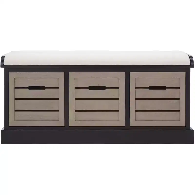 Briar 3 Drawer With Cushion Storage Bench - BCH5700 - Safavieh