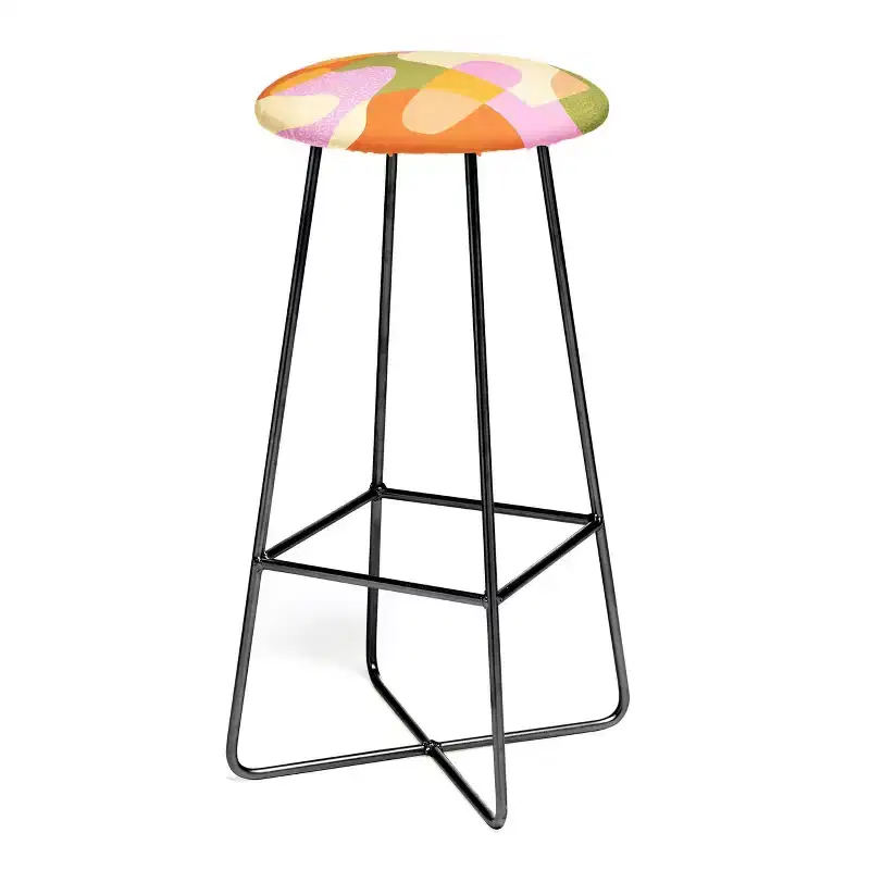 Sundry Society Bright Color Block Shapes Barstool - Deny Designs