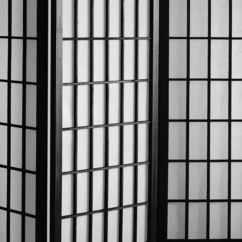 Oriental Furniture 6' Tall 6 Panel Window Pane Shoji Screen