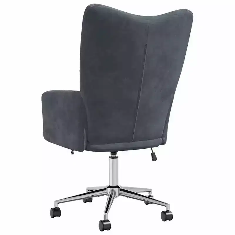 Relaxing Chair Light Gray Velvet