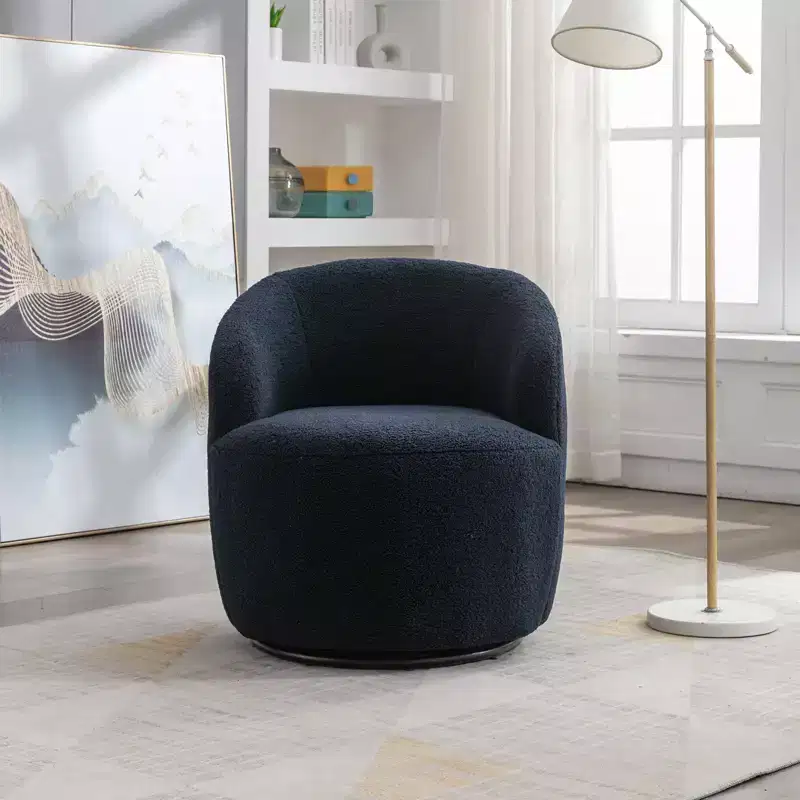 Fabric Swivel Accent Armchair Barrel Chair
