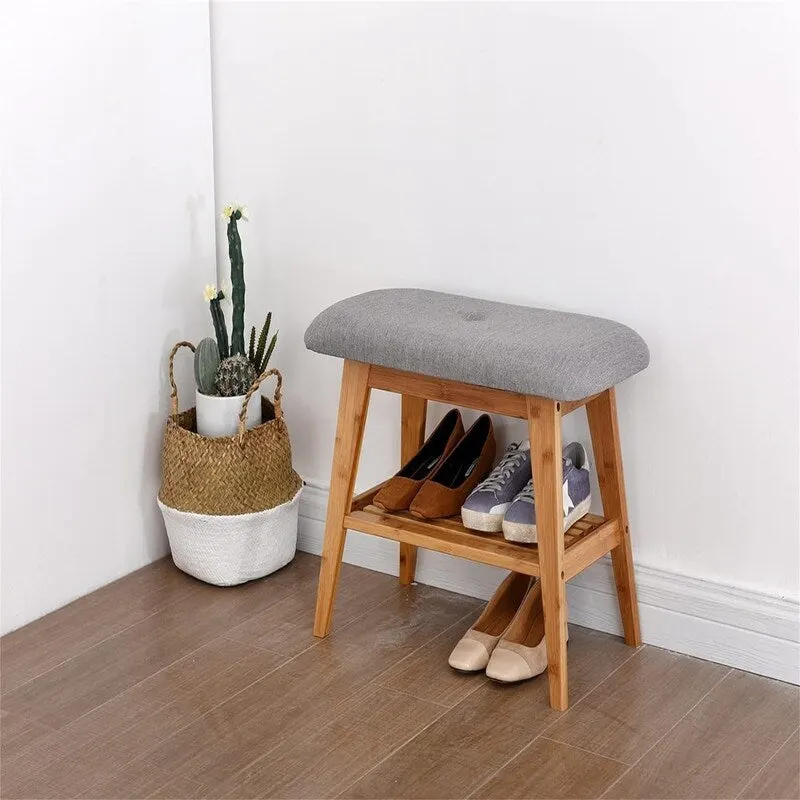 Bamboo Entryway Bench - 11.8D x 23.6W x 17.7H