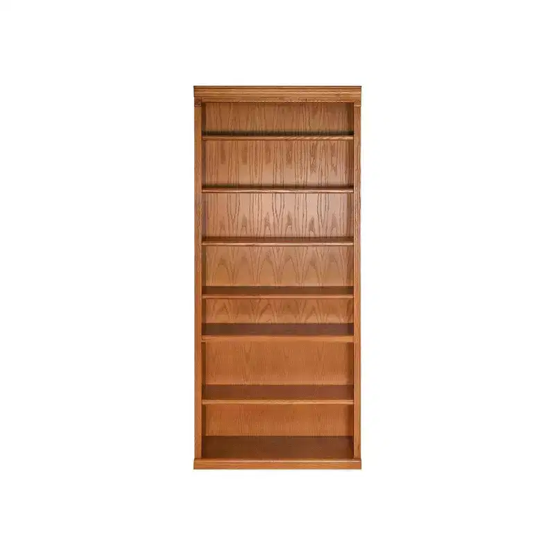 84 Inch Tall Wood Bookcase with 7 Shelves, Anti-Tip Hardware