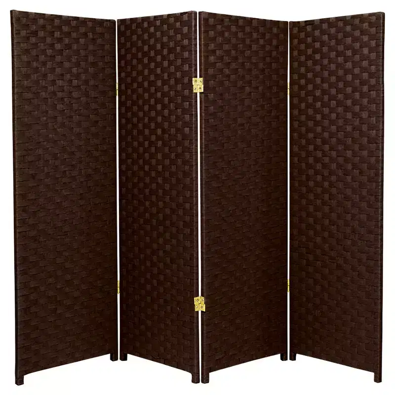 4 ft. Tall Woven Fiber Room Divider (4 Panels)