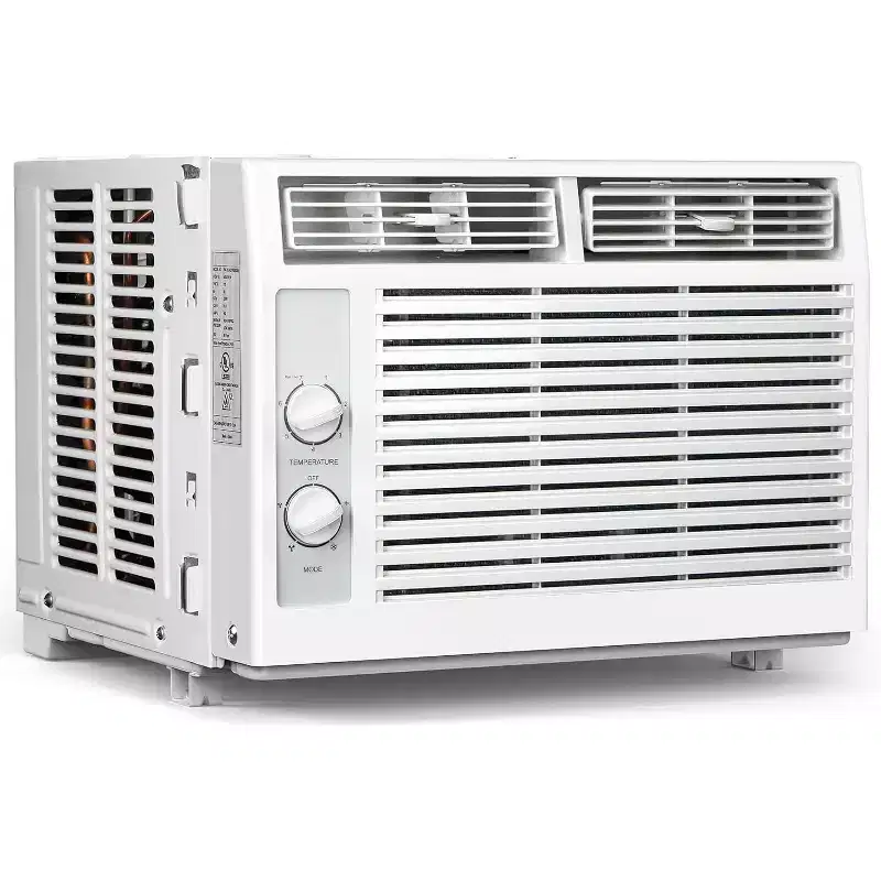 ZAFRO 5,000 BTU Window Air Conditioner Cools Up to 150 Sq. Ft, Utral Quiet Air Conditioner Window Unit with Mechanical Controls, 2 Fan Speeds