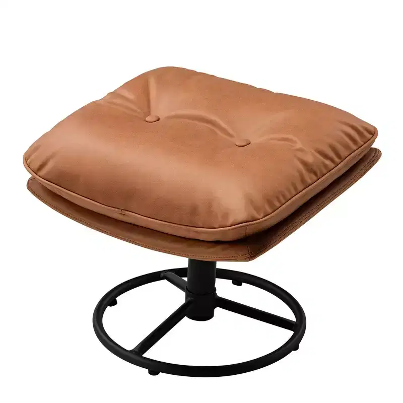 EUREKA ERGONOMIC Camden, Tufted Upholstered Ottoman,19.69 W x 16.93 D x 16.54 H,Brown