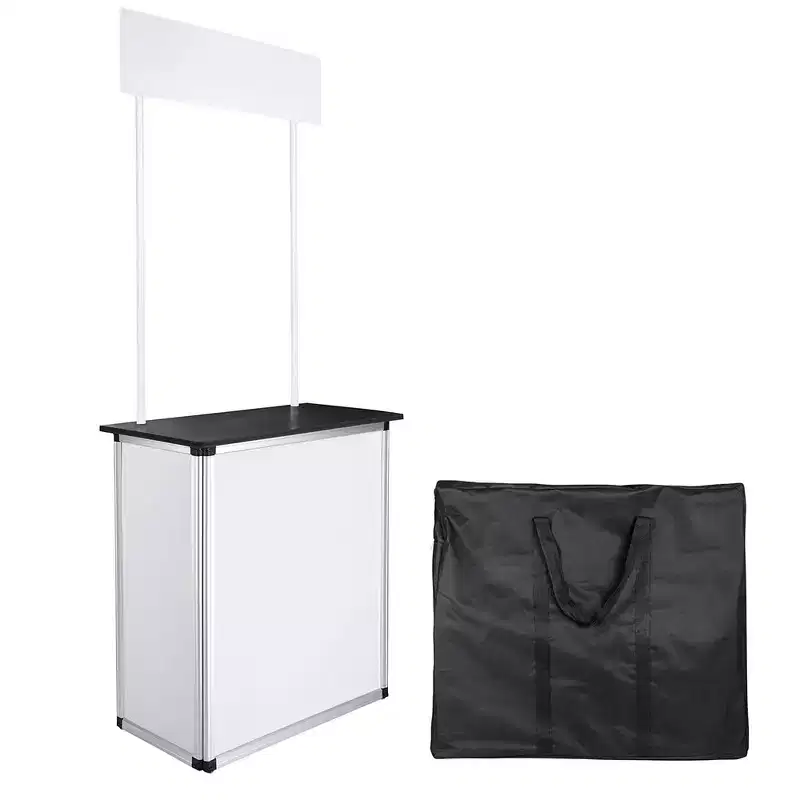 Yescom Portable Promotion Counter Table Pop Up Booth Trade Show Display Banner Stand