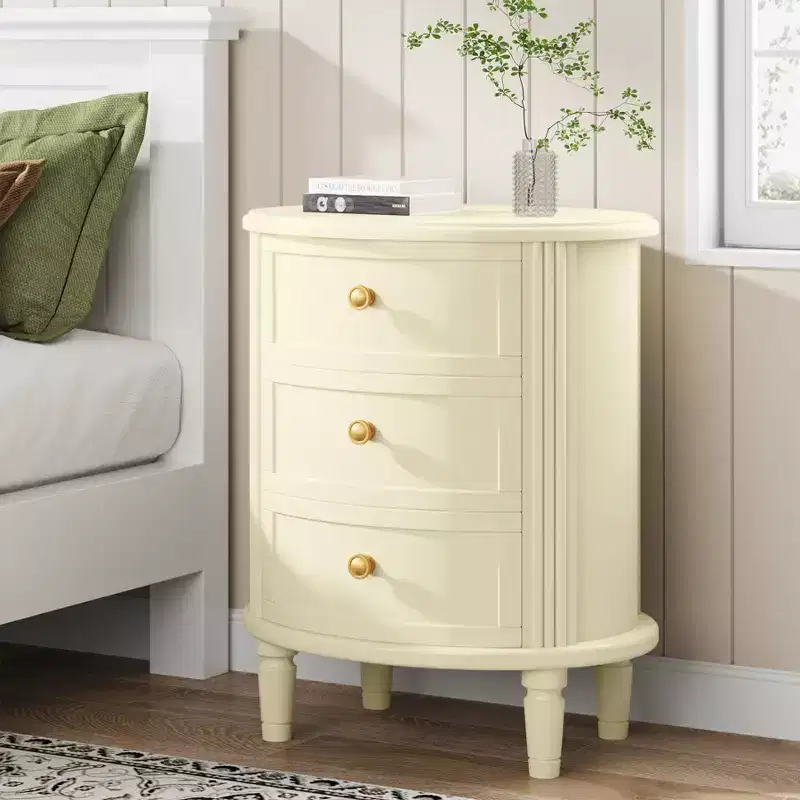 LITTLE TREE 3 Drawer Fully Assembled Nightstand White