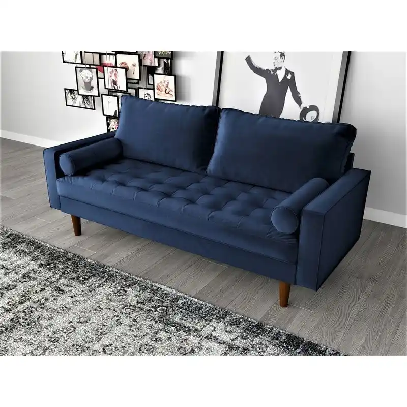 Velvet Mid-century Style Sofa