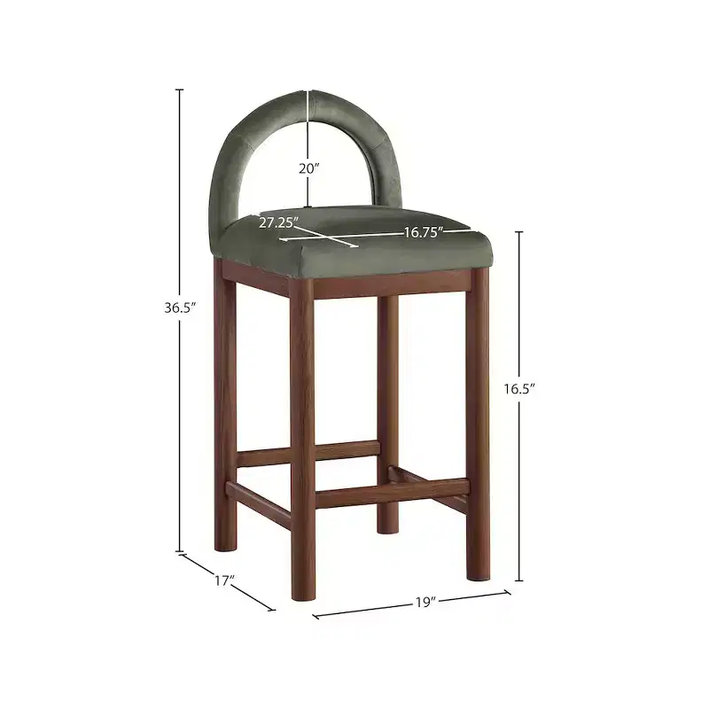 Velvet Counter Stool