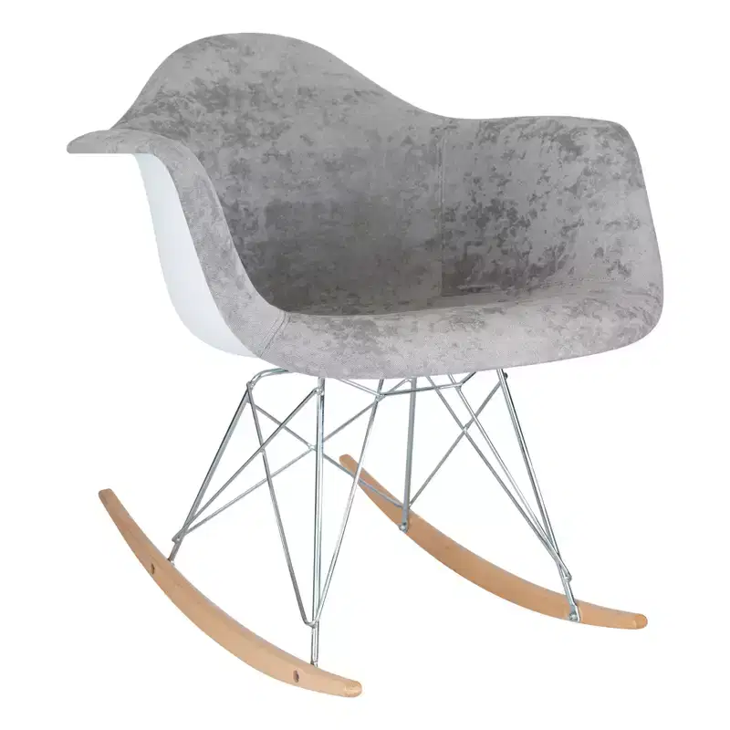 LeisureMod Wilson Modern Rocking Chair - Plush Upholstery, Smooth Rocking Motion, Perfect for Nurseries or Living Rooms