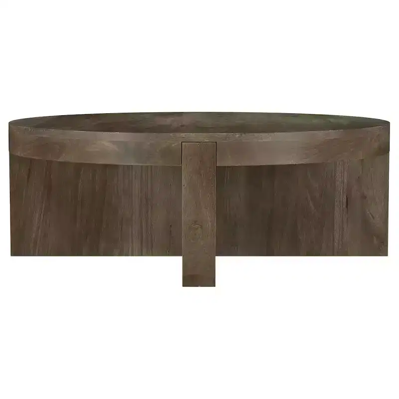Round Solid Mango Wood Coffee Table