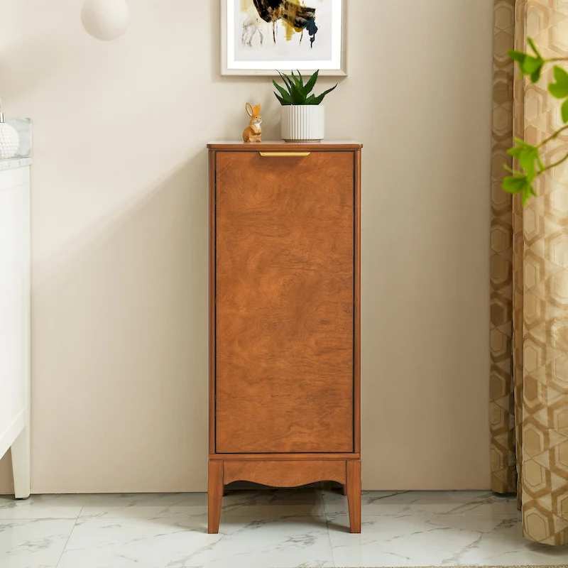 Modern Bathroom Floor Cabinet &Linen cabinet with Adjustable Shelves,Antique Brass(14.512.635.7)