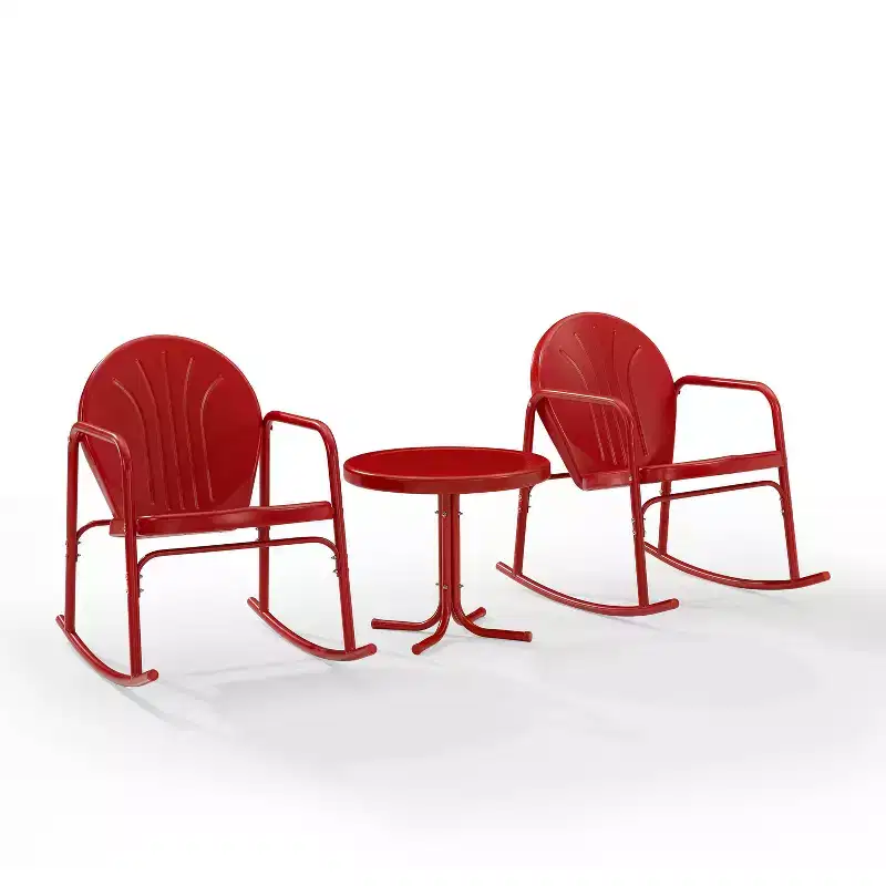 Crosley 3pc Griffith Outdoor Patio Rocking Chair Set