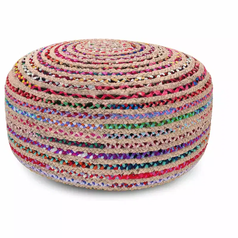 Mattise Boho Contemporary Round Large Pouf