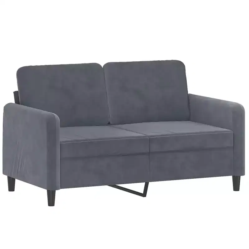 2-Seater Sofa Dark Gray 47.2 Velvet