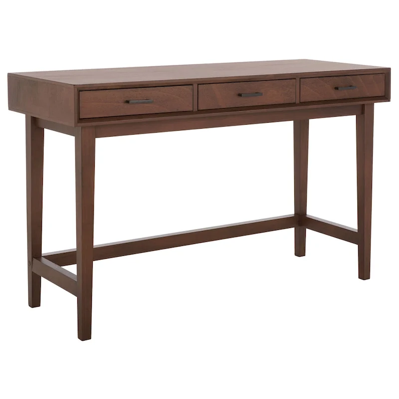 Delsie Mid-Century 3-Drawer Desk