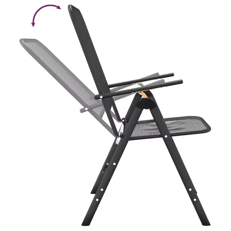 vidaXL Folding Garden Chair Set of 2