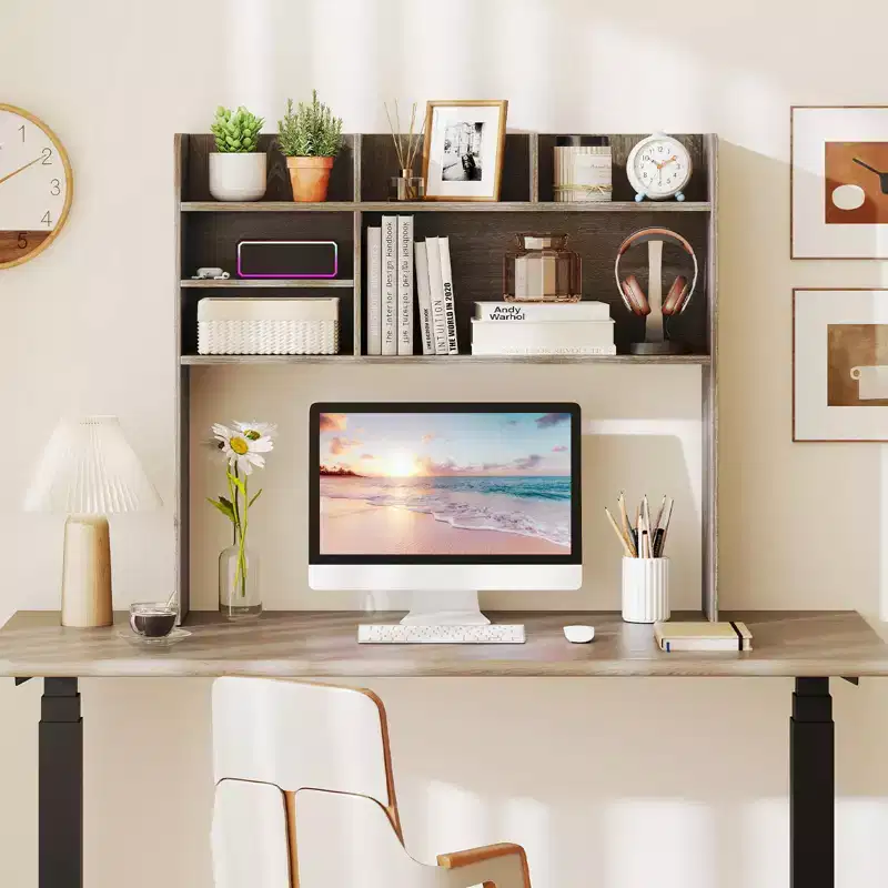 3-Tier Desktop Bookshelf with 6 Shelves – Desk Organizer for Home Office