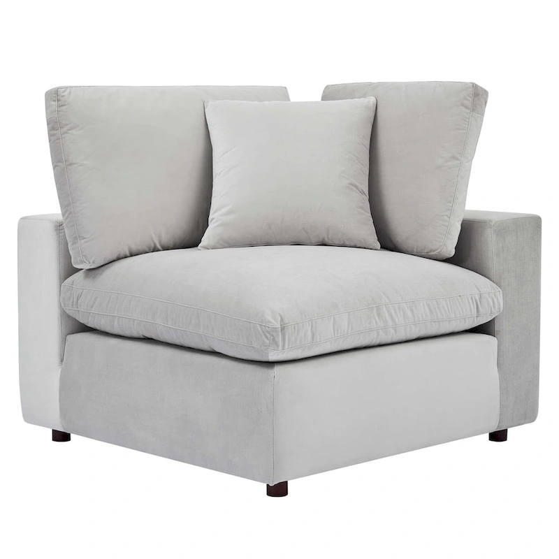 Commix Down Filled Overstuffed Velvet 6-Piece Sectional Sofa