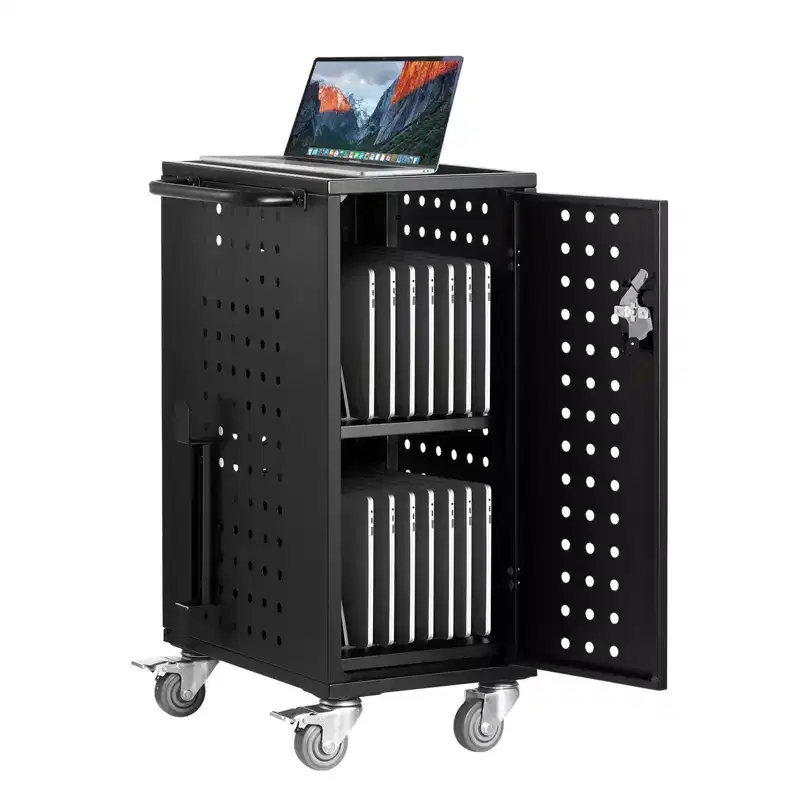 16 Device Mobile Charging Cart, Up to 15.6 in Screen Size, for Office and Classroom
