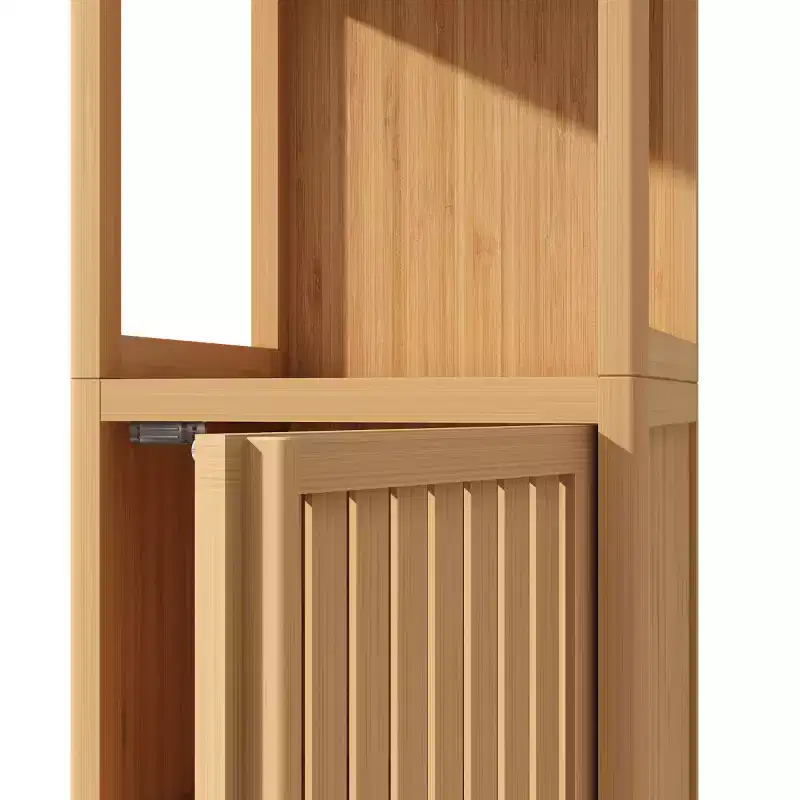 Bathroom Storage Cabinet, Storage Organizer With 2 Open Shelves, Doors, Large Capacity Multifunctional Freestanding Floor Cabinet For Office, Kitchen